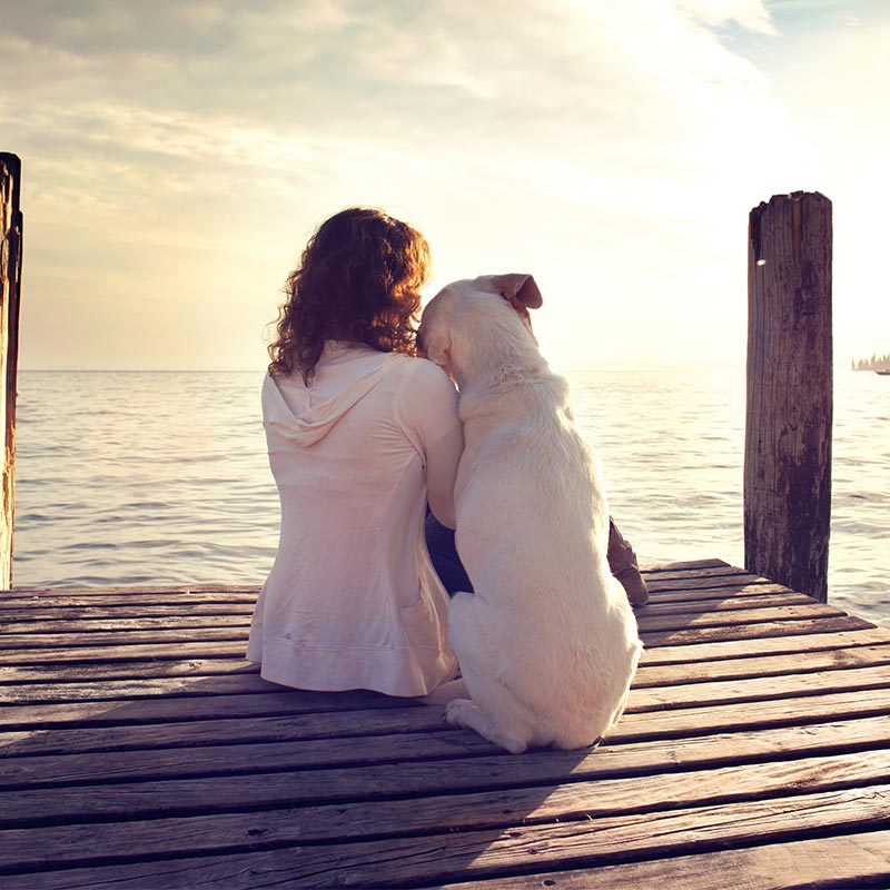 A woman and her best friend